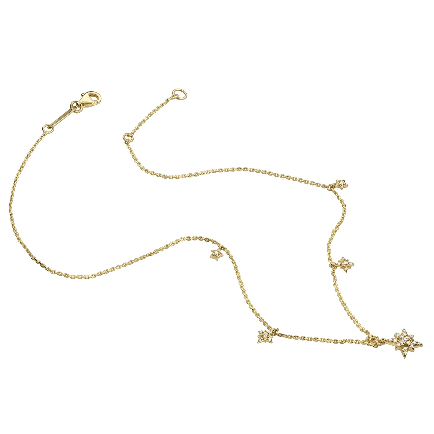 Gold Choker 14K (585) Celestial with Diamonds 0.15 ct - Gold