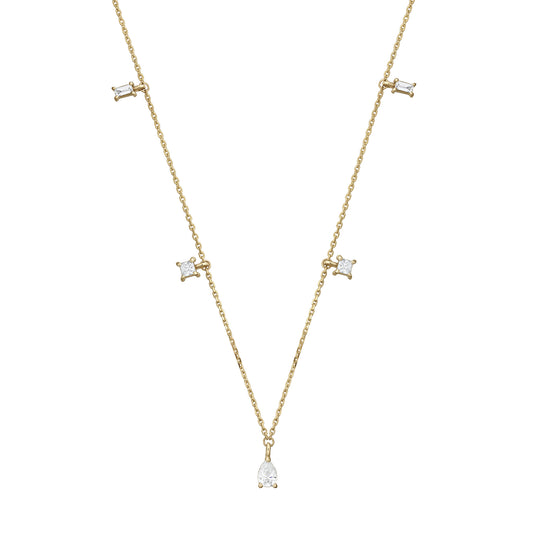 Colier Choker din Aur 14K (585) Flirty cu Diamante 0.35 ct