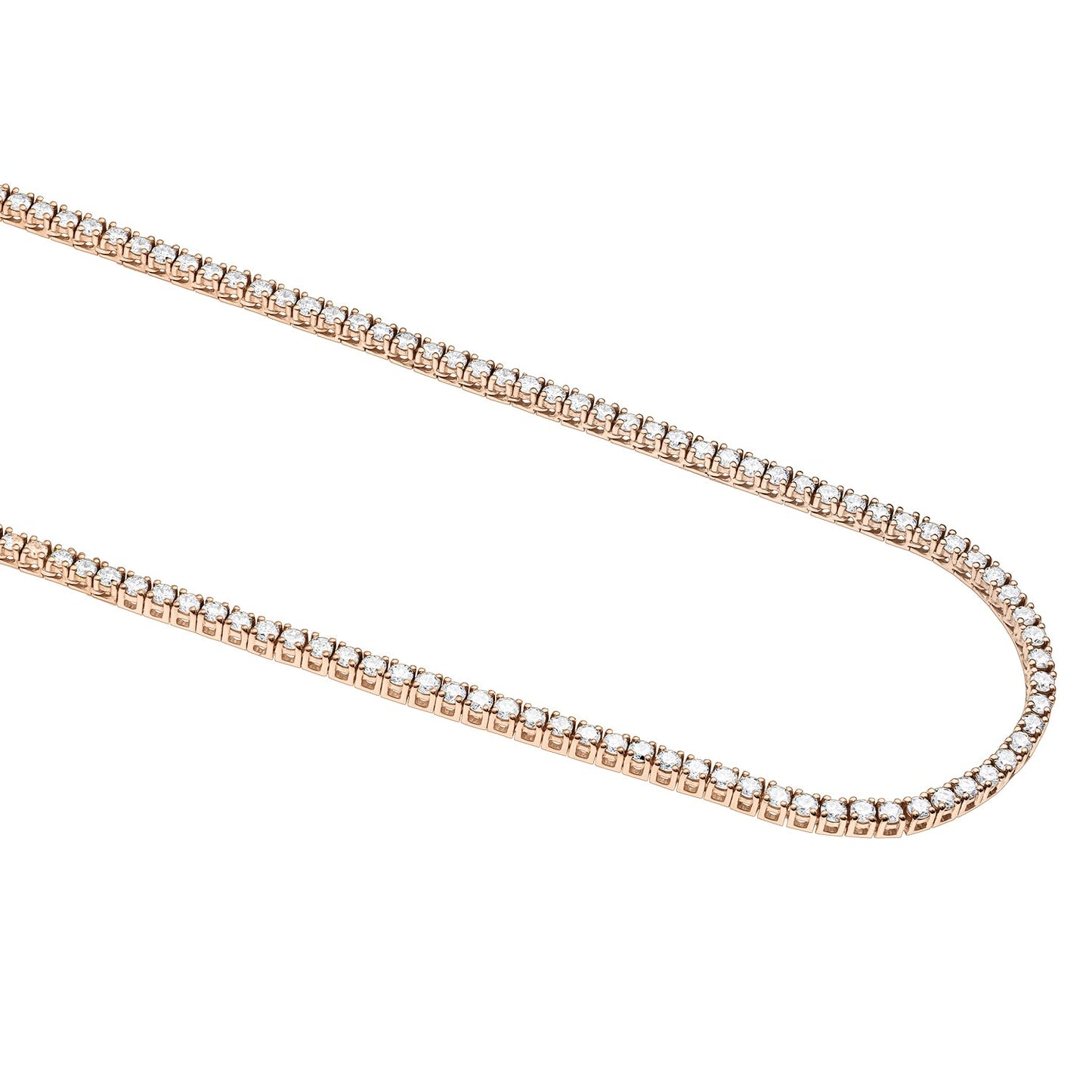 Colier Tennis din Aur 14K (585) cu Diamante 4.55 ct