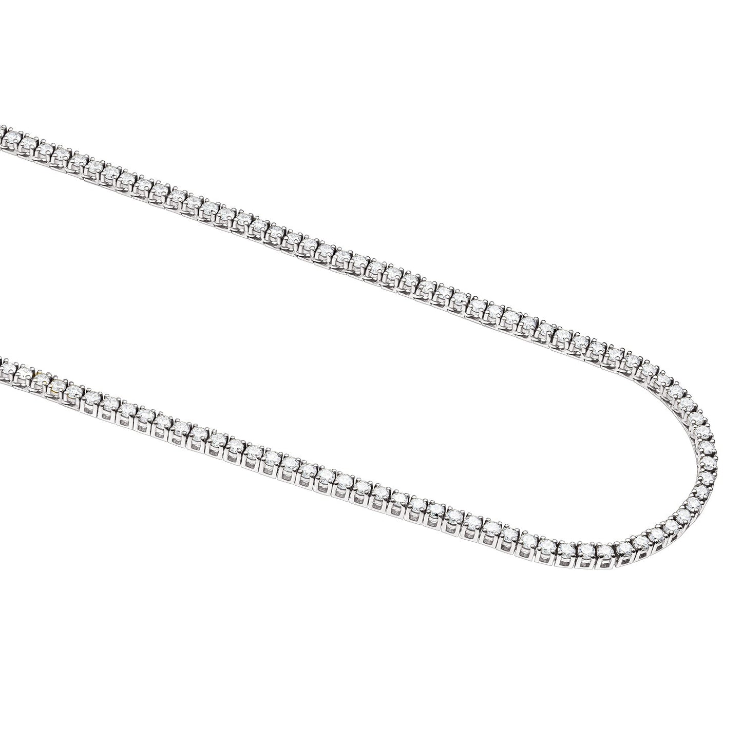 Colier Tennis din Aur 14K (585) cu Diamante 4.55 ct