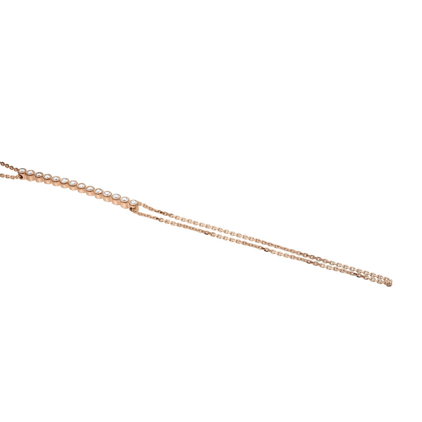 Gold Bracelet 14K (585) Ravish with Diamonds 0.26 ct - Pink