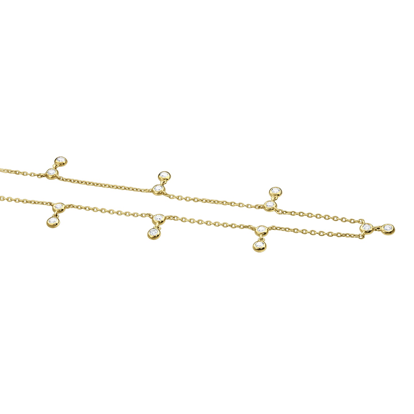Gold Necklace 14K (585) Eden with Diamonds 0.55 ct - Gold