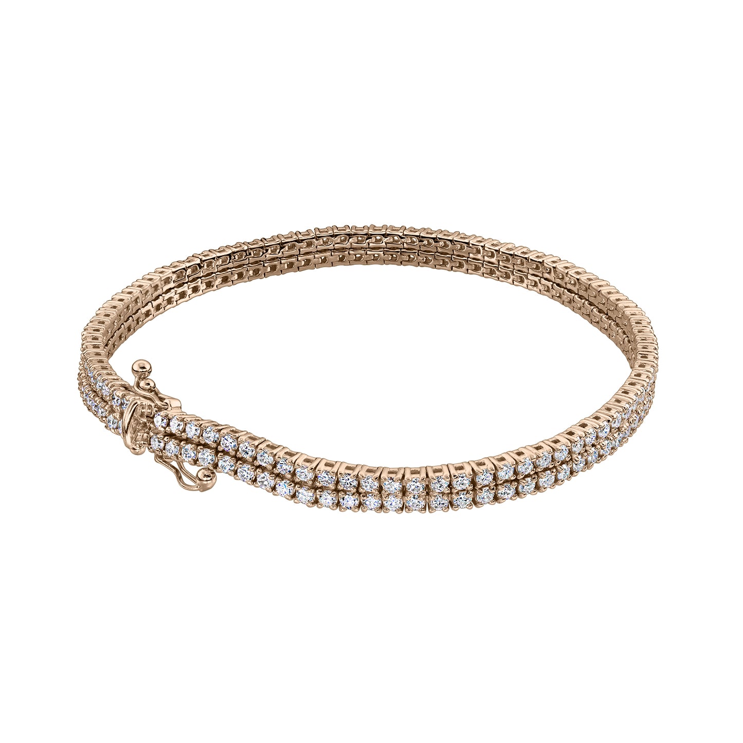Sereine Eternity Tennis Bracelet 14K rose gold 3.60 ct diamonds
