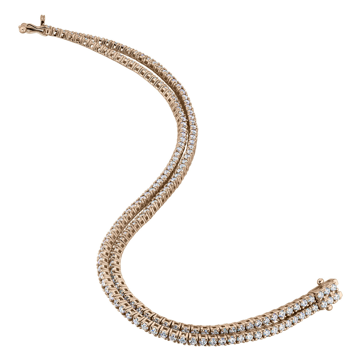 Sereine Eternity Tennis Bracelet 14K rose gold 3.60 ct diamonds