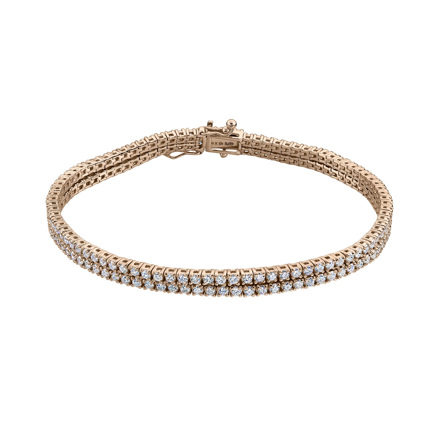 Sereine Eternity Tennis Bracelet 14K rose gold 3.60 ct diamonds