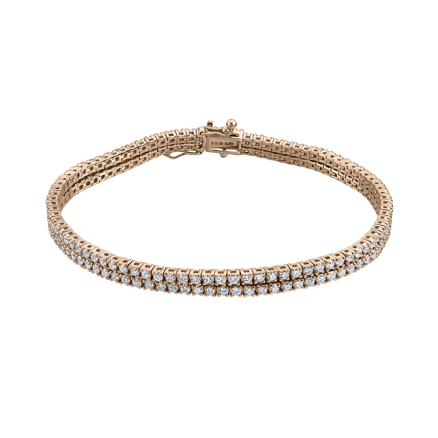 Sereine Eternity Tennis Bracelet 14K rose gold 3.60 ct diamonds