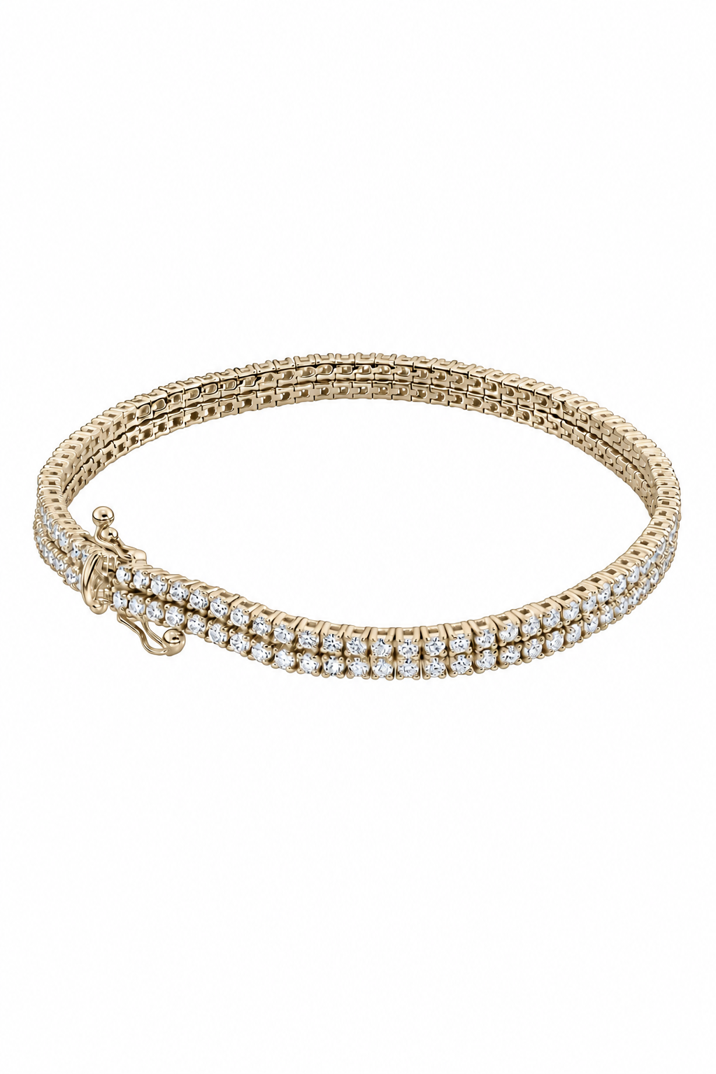 Sereine Eternity Tennis Bracelet 14K yellow gold 3.60 ct diamonds