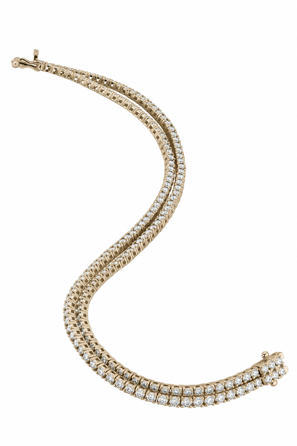 Sereine Eternity Tennis Bracelet 14K yellow gold 3.60 ct diamonds