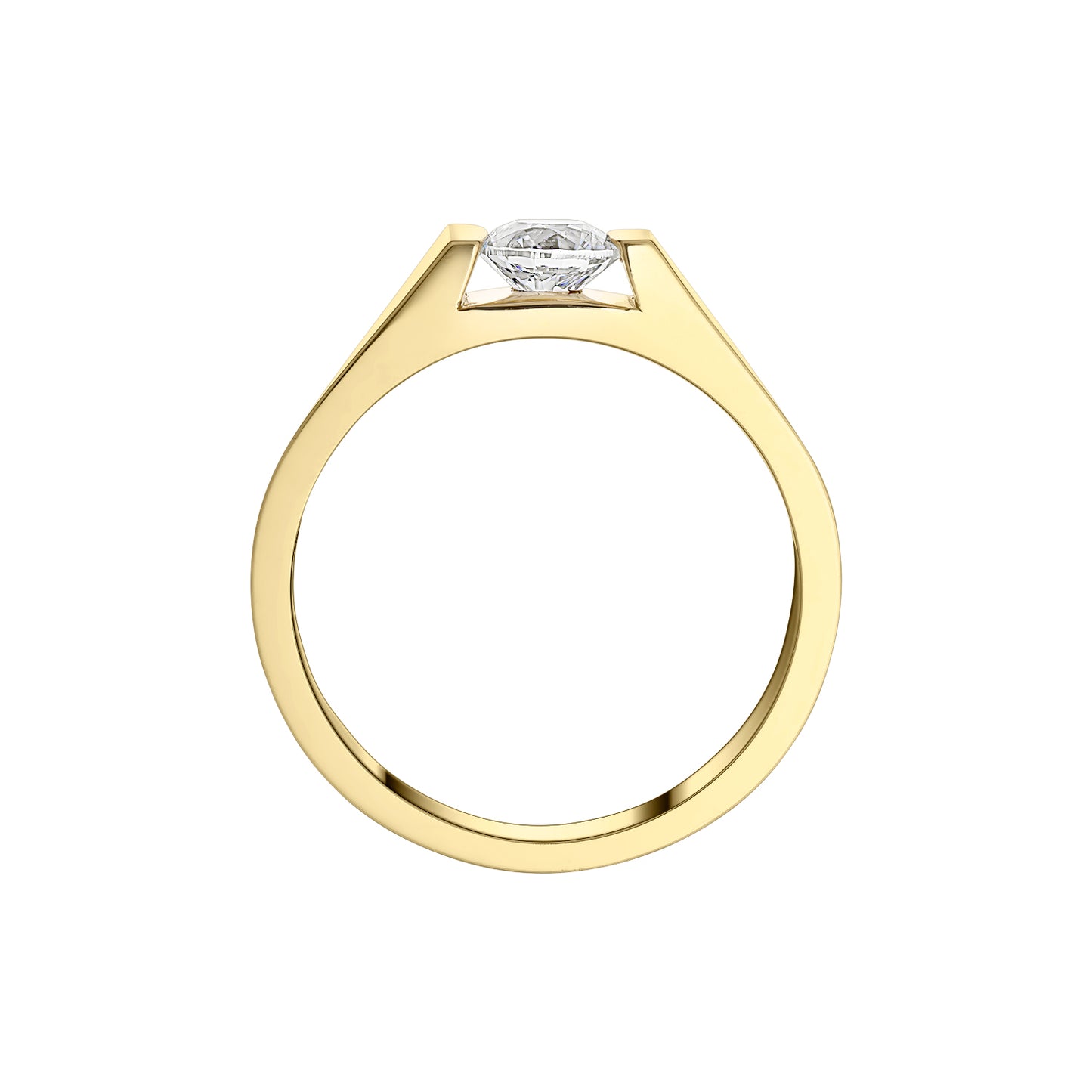 Gold Ring 14K (585) Audacious with Diamonds 0.45 ct - Gold
