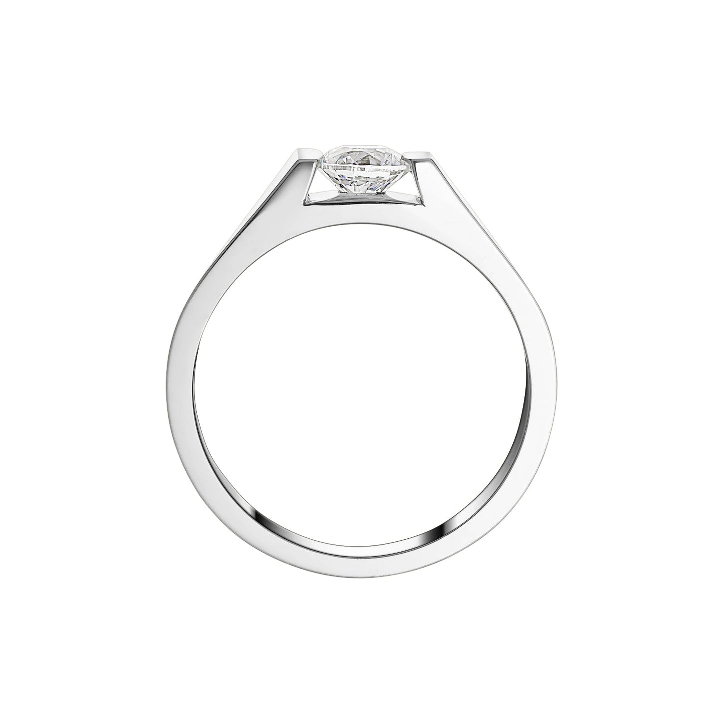 Gold Ring 14K (585) Audacious with Diamonds 0.45 ct - White