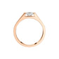 Gold Ring 14K (585) Audacious with Diamonds 0.45 ct - Pink
