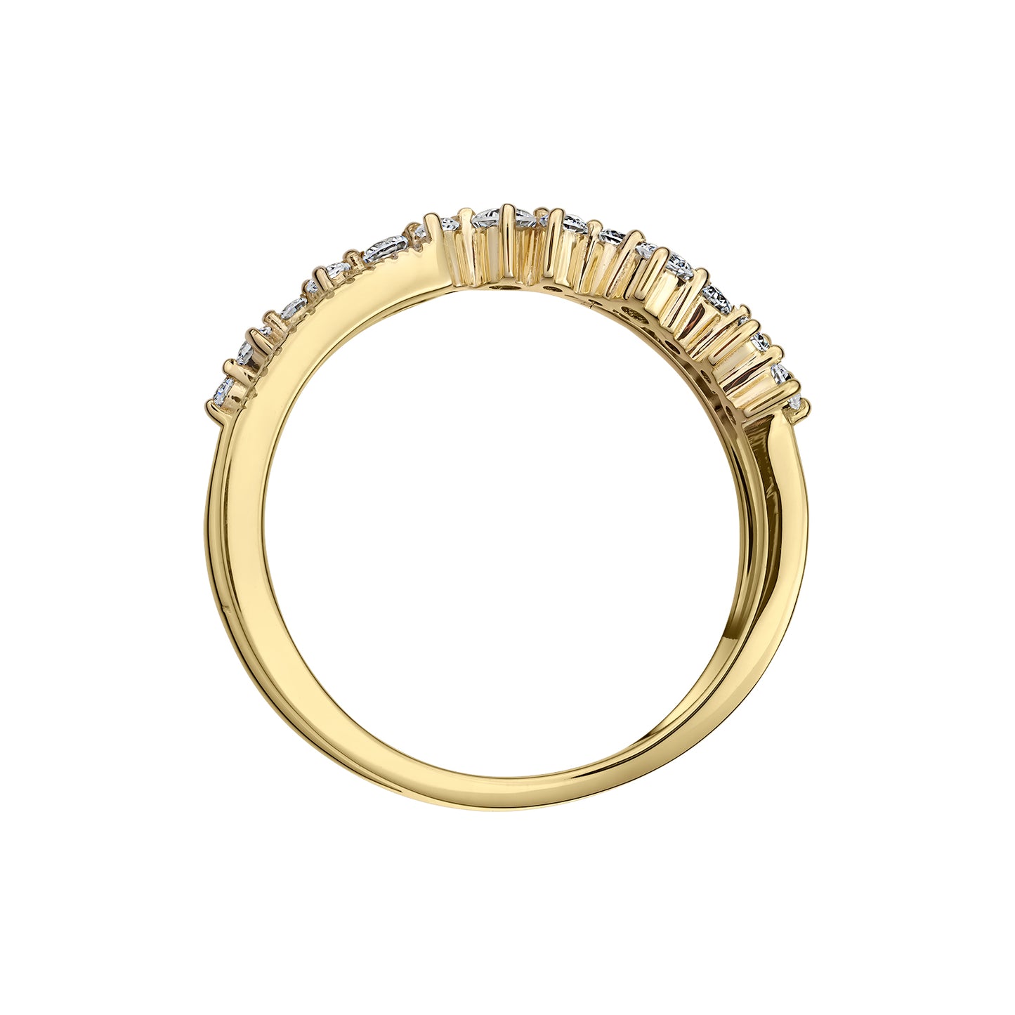 Inel din Aur 14K (585) Radiant cu Diamante 0.40 ct