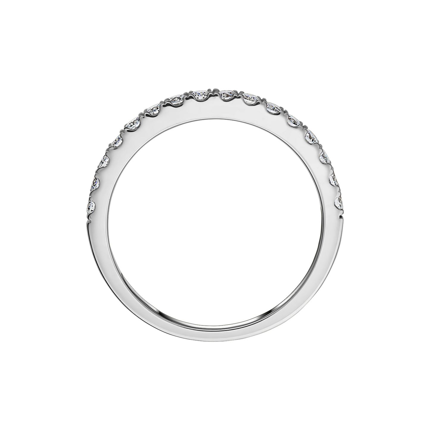 Gold Ring 14K (585) Eternity with Diamonds 0.35 ct - White