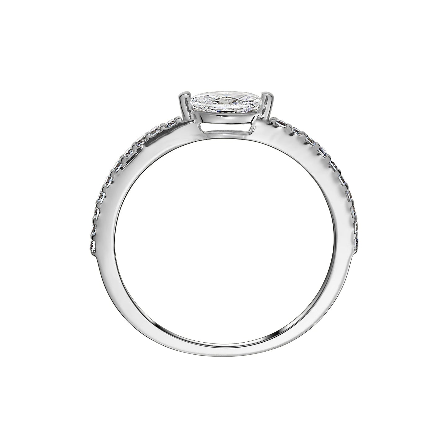 Gold Ring 14K (585) Mirage with Diamonds 0.35 ct - White