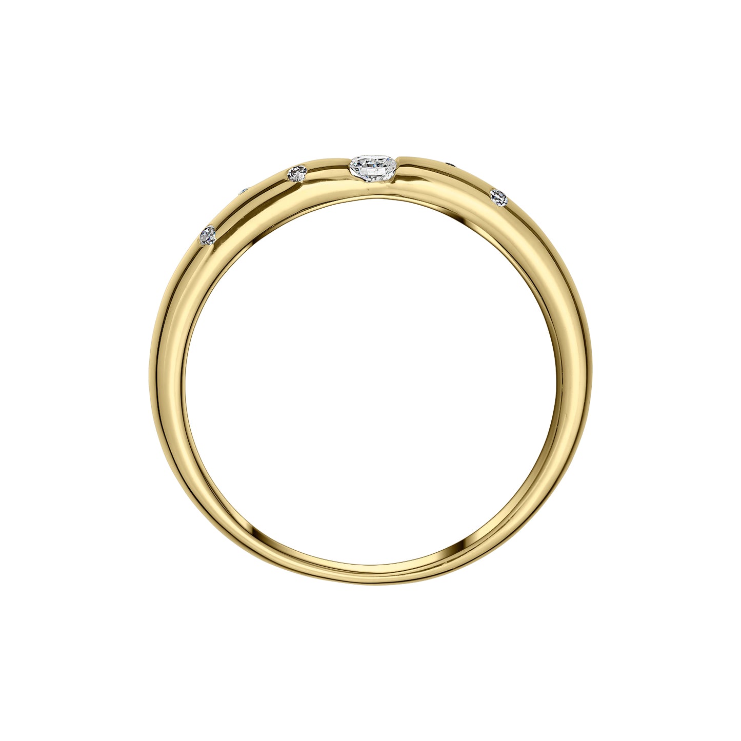 Gold Ring 14K (585) Caprice with Diamonds 0.10 ct - Gold