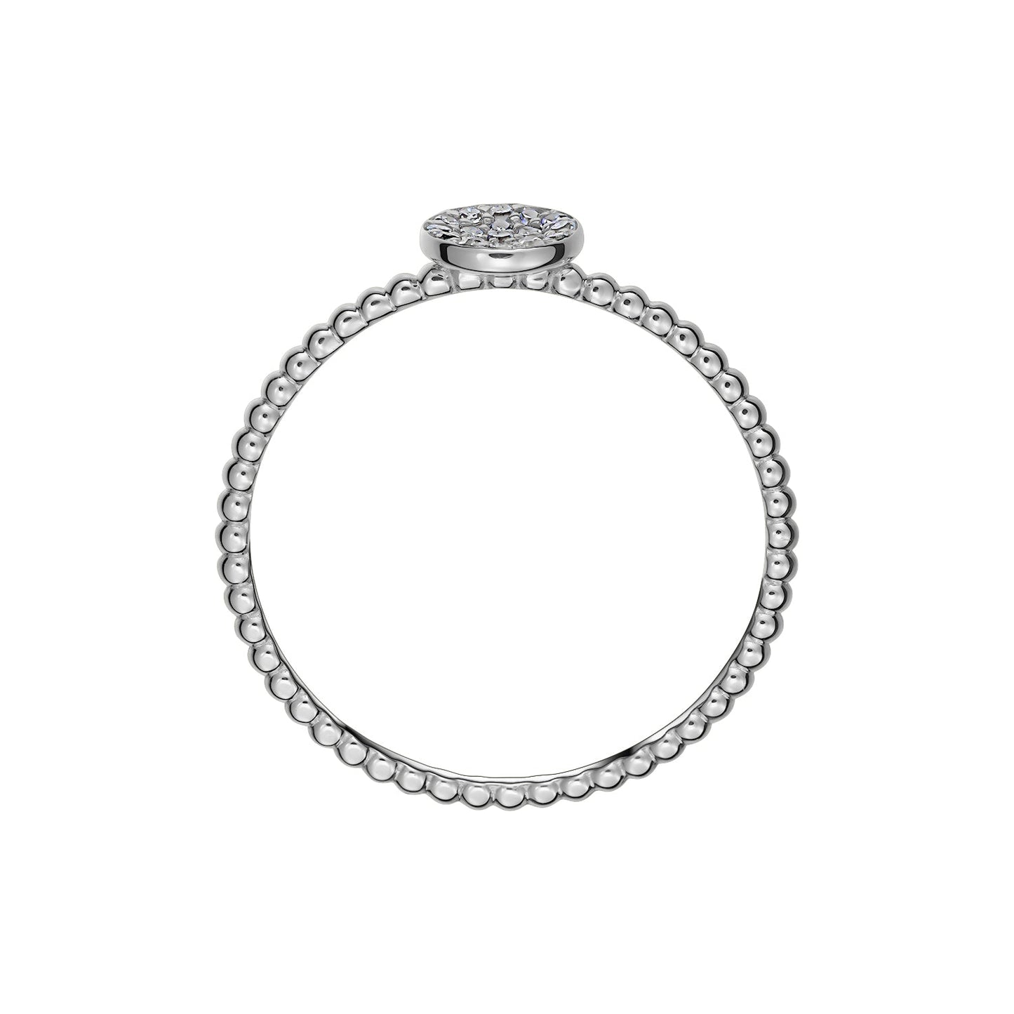 Gold Ring 14K (585) Glisten with Diamonds 0.07 ct - White
