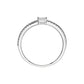 Gold Ring 14K (585) Enchant with Diamonds 0.17 ct - White