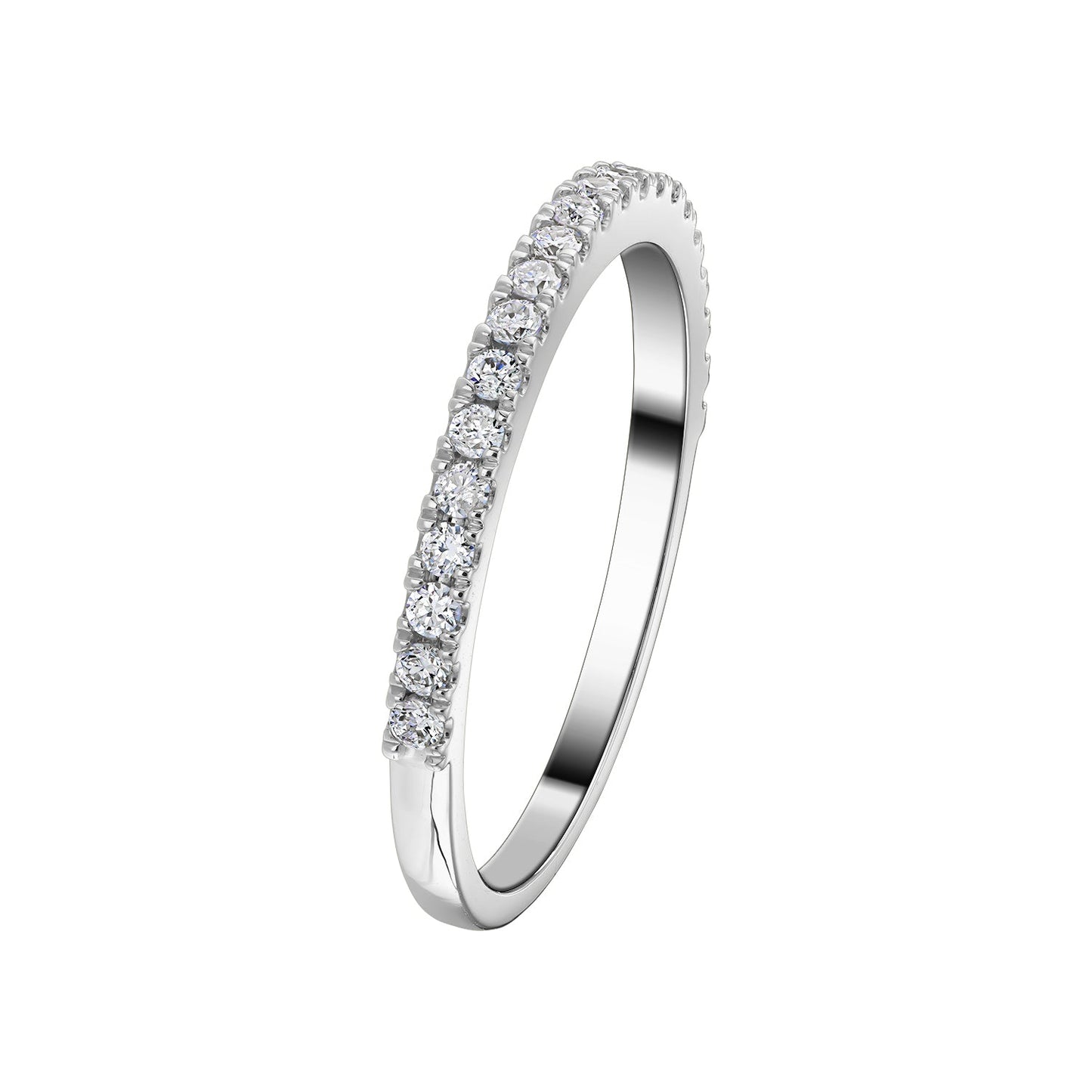 Gold Ring 14K (585) Eternity with Diamonds 0.21 ct - White