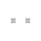 Gold Studs 14K (585) Bliss with Diamonds 0.10 ct - White