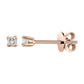 Gold Studs 14K (585) Bliss with Diamonds 0.10 ct - Pink
