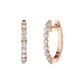 Gold Hoops 14K (585) Misty with Diamonds 0.40 ct - Pink