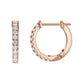 Gold Hoops 14K (585) Idyll with Diamonds 0.30 ct - Pink