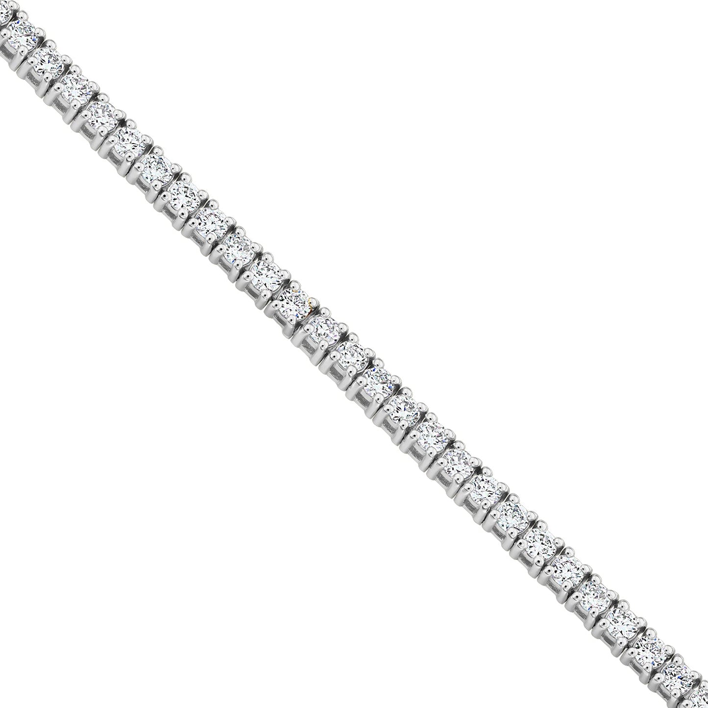 Gold Tennis Bracelet 14K (585) Eternity with Diamonds 1.5 ct - White
