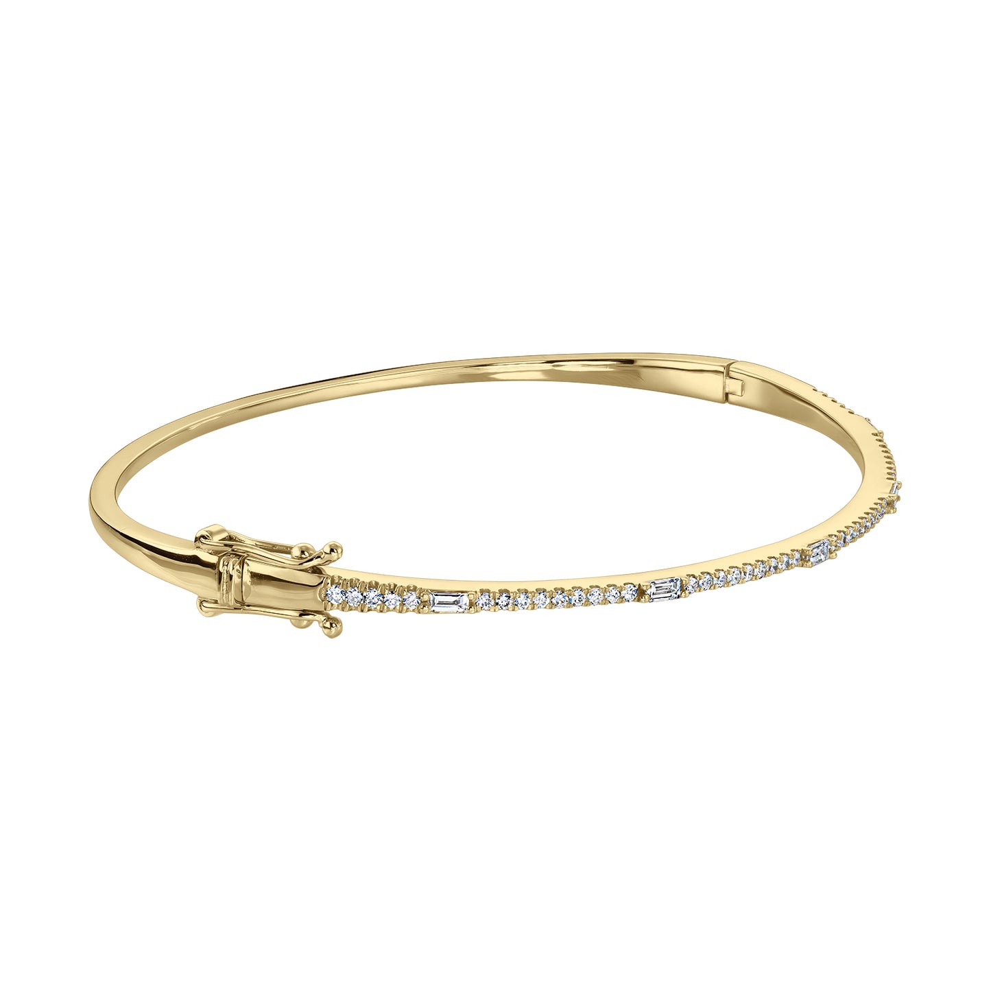 Gold Bangle 14K (585) Lure with Diamonds 0.55 ct - Gold