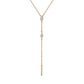 Gold Necklace 14K (585) Serene with Diamonds 0.15 ct - Pink