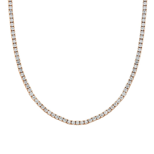 Colier Tennis din Aur 14K (585) cu Diamante 4.55 ct