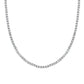 Gold Tennis Necklace 14K (585) Eternity with Diamonds 4.55 ct - White