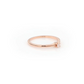 Gold Ring 14K (585) Sole with Diamond 0.07 ct - Pink