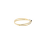 Gold Ring 14K (585) Tordue with Diamonds 0.13 ct - Gold