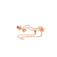 Gold Chains 14K (585) Lithe with Diamonds 0.05 ct - Pink