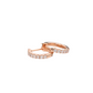 Gold Hoops 14K (585) Idyll with Diamonds 0.25 ct - Pink