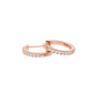 Gold Hoops 14K (585) Idyll with Diamonds 0.30 ct - Pink