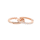 Gold Hoops 14K (585) Misty with Diamonds 0.40 ct - Pink
