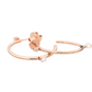 Gold Hoops 14K (585) Lissome with Diamonds 0.33 ct - Pink
