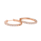 Gold Hoops 14K (585) Idyll with Diamonds 0.45 ct - Pink