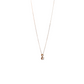 Gold Necklace 14K (585) Demure with Diamonds 0.10 ct - Pink